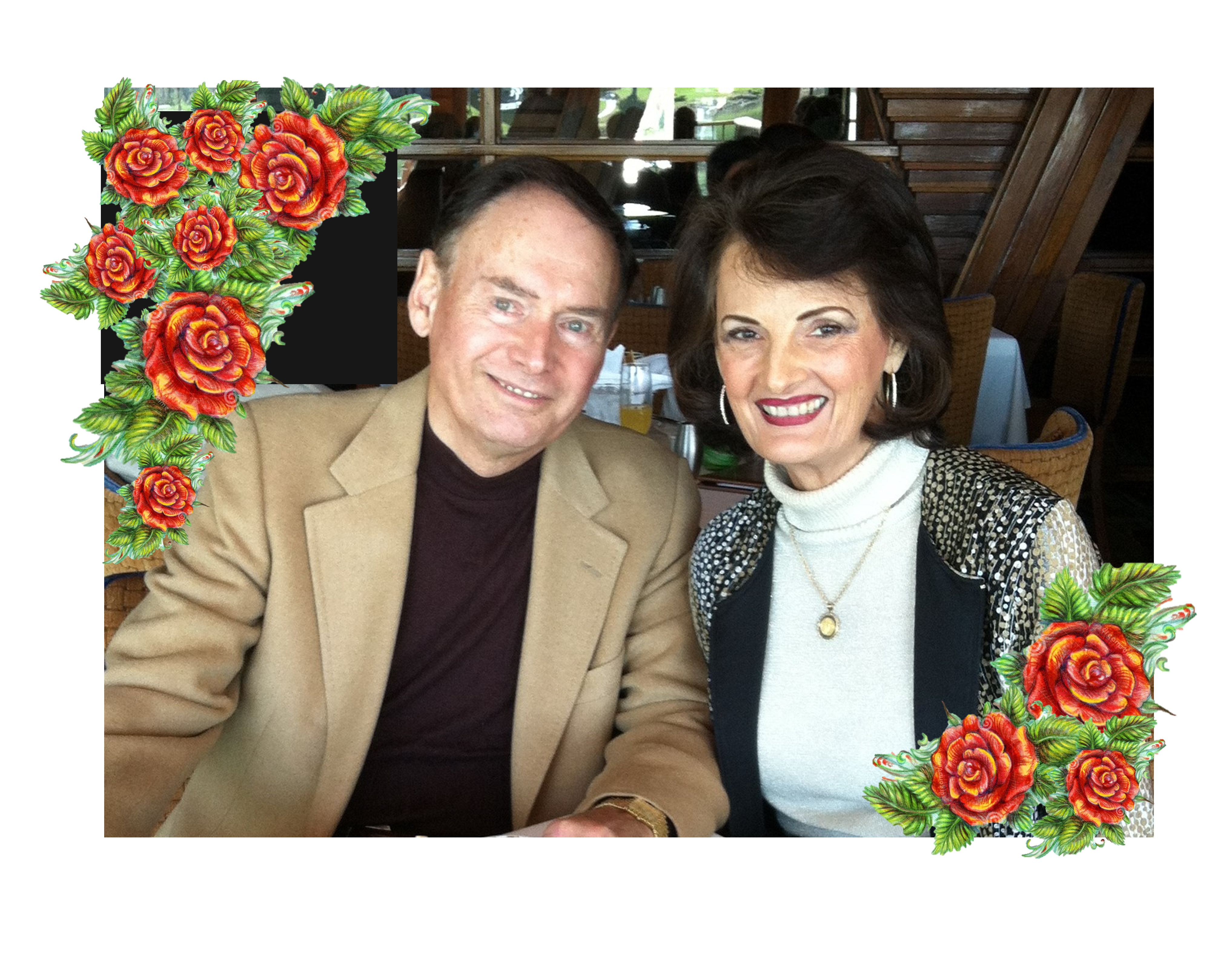 Steven and Karen with roses